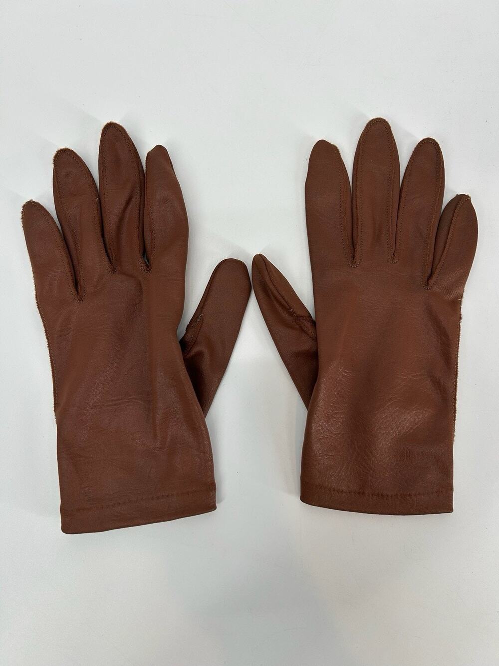 Vintage Women’s Brown Leather Van Raalte Gloves size 6.5